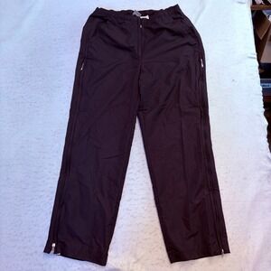Nike Track‎ Pants Womens Small Black Side Zip Elastic Waist Athletic Joggers